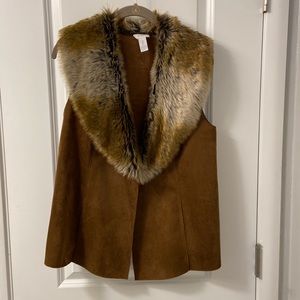 Chicos Faux fur vest